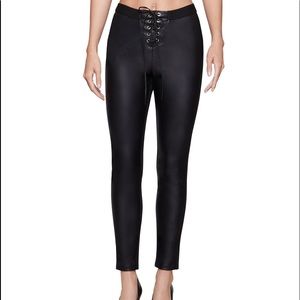 BCBGeneration Faux Leather Lace-Up Leggings